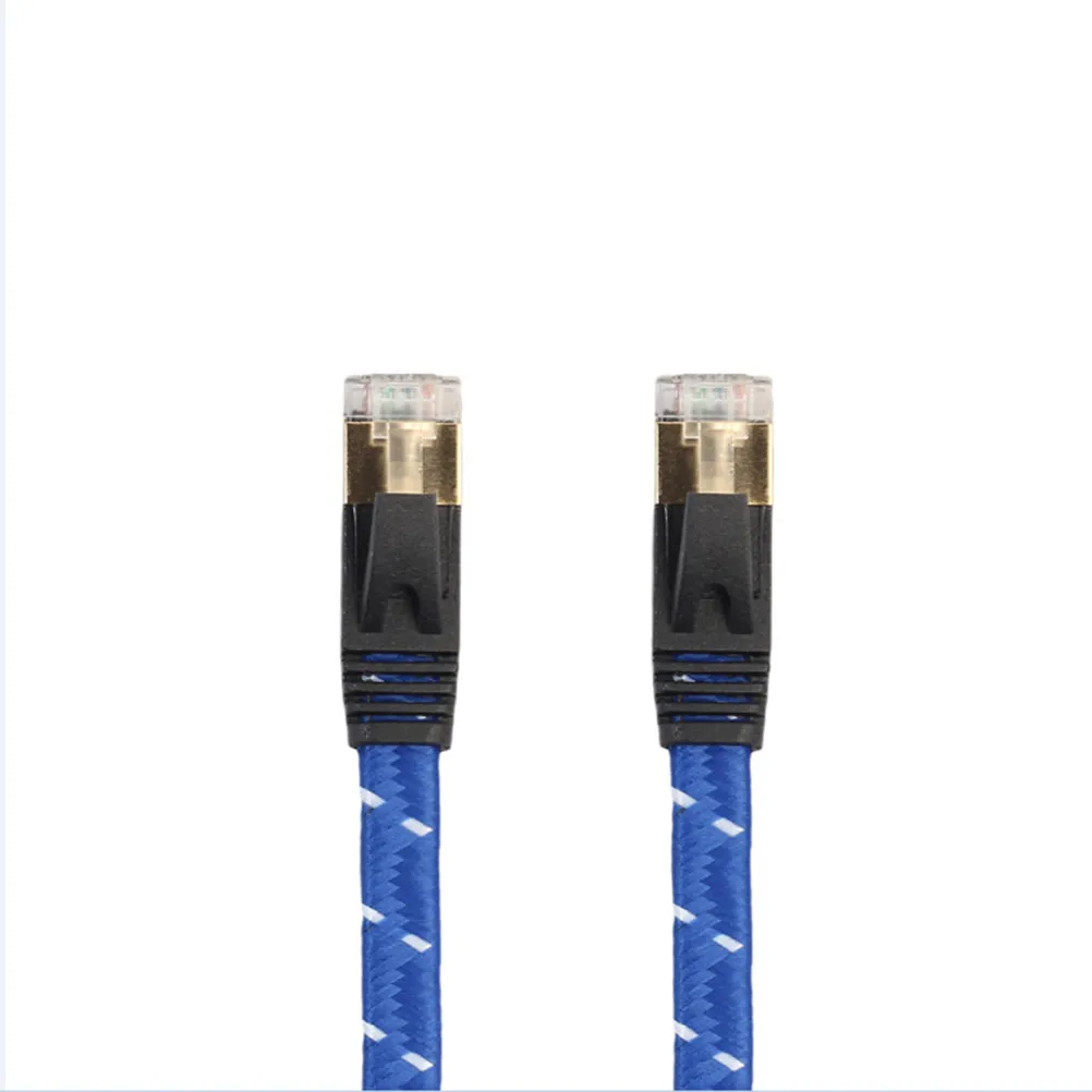 Фото Сетевой кабель Cat7 длиной 10 футов с позолоченными разъемами RJ45 для быстрой передачи данных, Ethernet-кабель для ПК, роутера, принтера, NAS, медиаплеера №2
