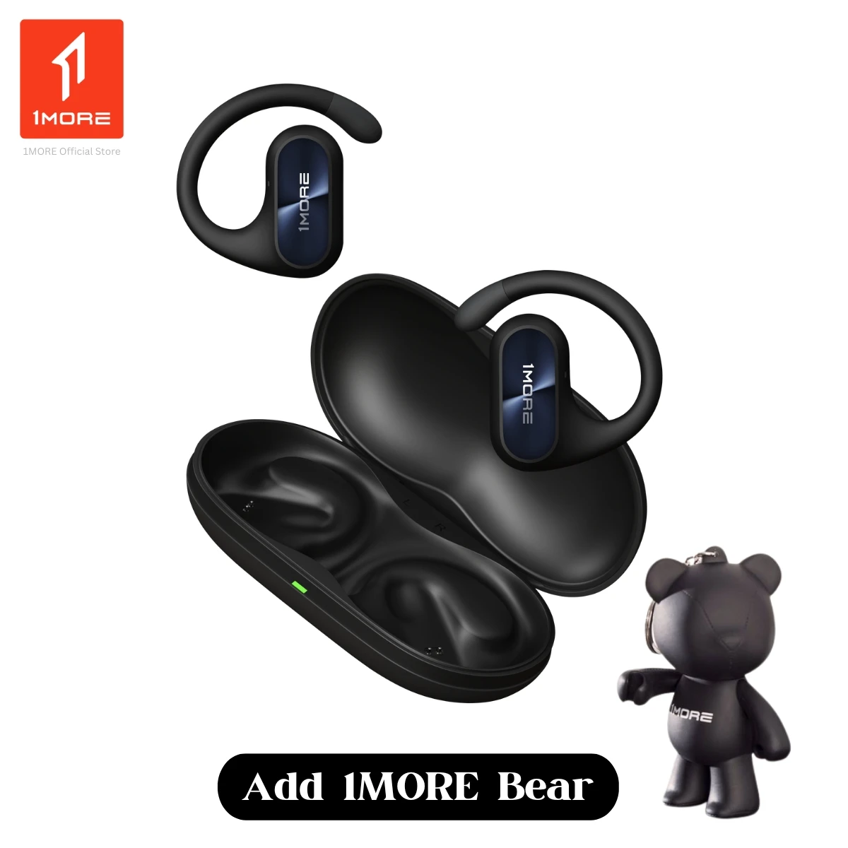 1MORE FIT SE Open Ear Sports Earbuds S30 wireless Bluetooth 5.3 Headphones Bass Boost, 14.2mm DLC Dynamic, 30H Battery, 4Mic ENC