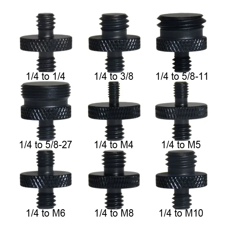 Винтовой штекер для камеры от 1/4 дюйма до 1/4 3/8 5/8 M4 M5 M6 M8 M10 M12 дюймовый адаптер для штатива БЫСТРОРАЗЪЕМНАЯ пластина для шаровой головки Dslr
