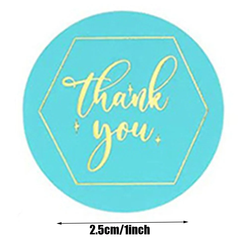 

50-500pcs 1 Inch Gold Stamping Thank You Stickers Gift Box Tag Seal Label Festival Party Event Candy Bakery Envelope Decor