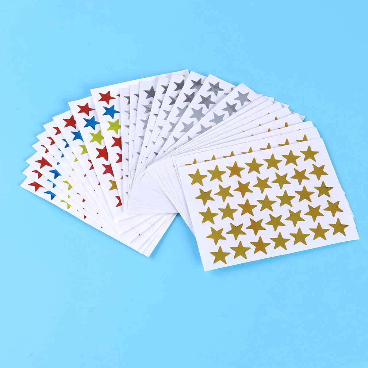 

30 Sheets Count Star Stickers Gold Silver Colorful Self-adhesive Stickers Stars