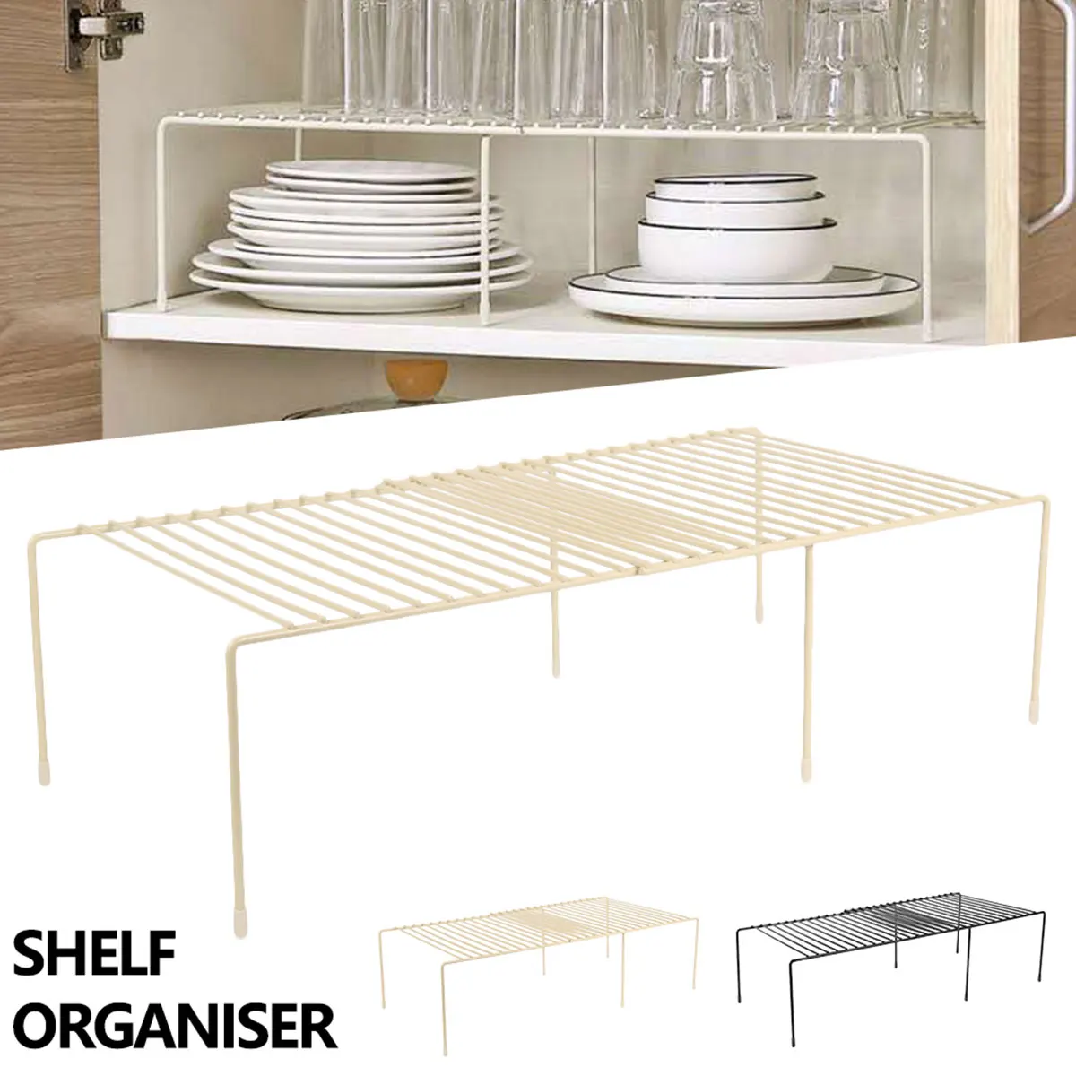 

Expandable Shelf Organizer Kitchen Counter Cabinet Rack Storage Countertop Bowl Home Closet Organizer Storage Shelf Space