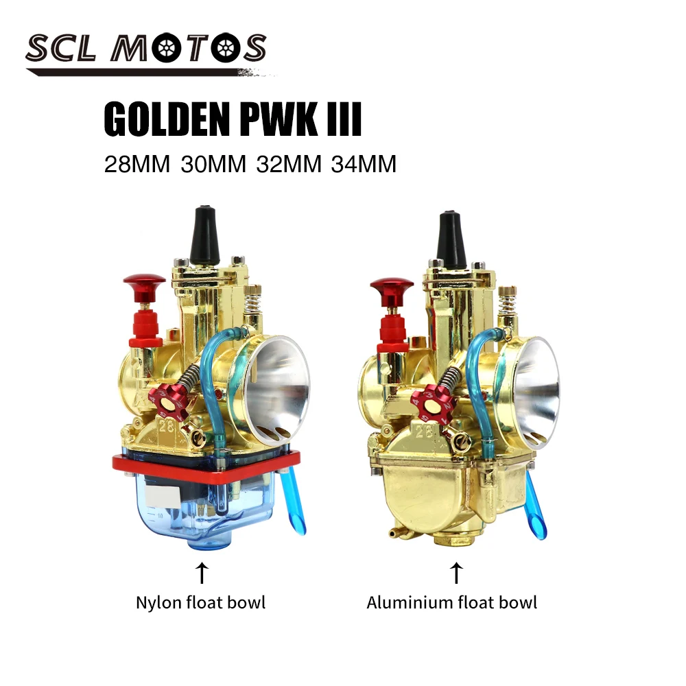 

Карбюратор для мотоцикла SCL Moto PWK, универсальный цветной карбюратор PWK 21, 24, 26, 28, 30, 32, 34 мм, 2T, 4T с крышкой