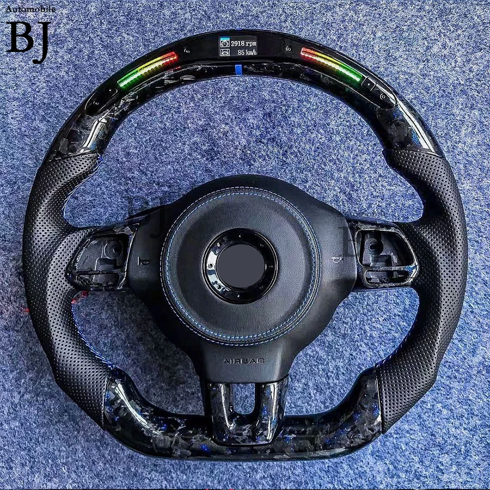 

Рулевое колесо для VW Volkswagen Golf 6 MK6 GTI R Scirocco Polo 2008-2014, карбоновое волокно из алькантары