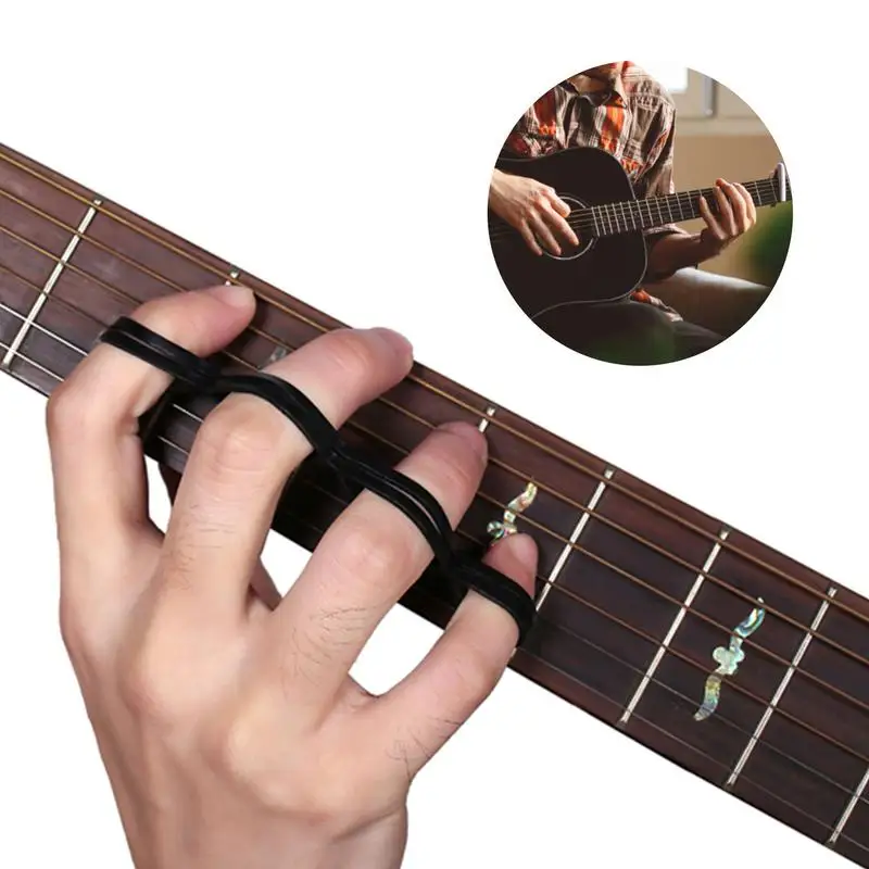 

Guitar Finger Speed System 5Pcs Resistance Training Bands For Guitar Bass Banjo Piano Durable Silicone Material Can Combined Use