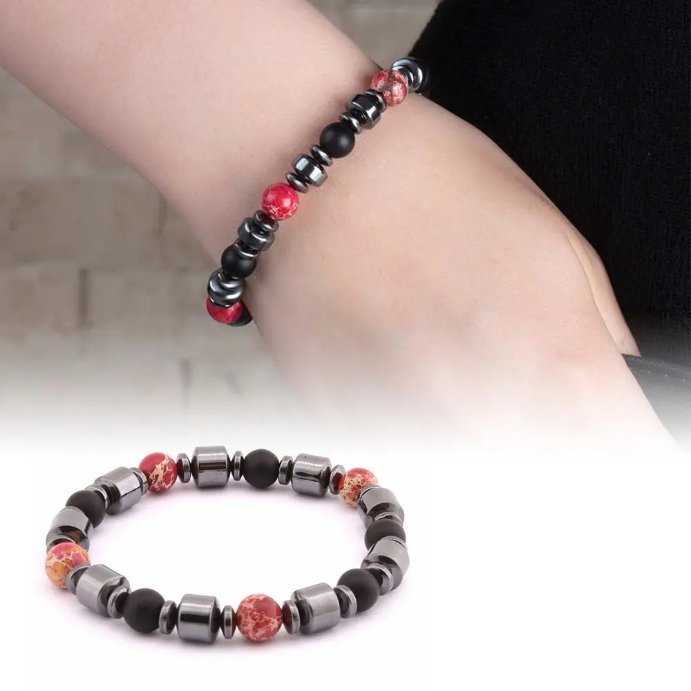 

Slindir Cut Hematite-agate-onyx Natural Stone Women 'S Bracelet