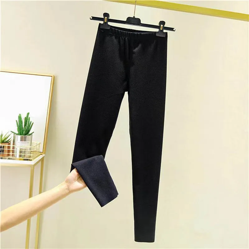 

Winter Leggings Pants Women Derong For Women Leggins Thermo Warm Trousers Thermal Underwear Lined Thermal Ankle-Length Pants