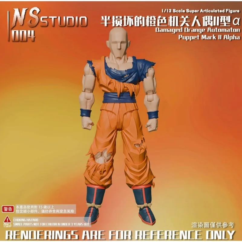Фото В НАЛИЧИИ Оригинальный продукт NS Studio Dragon Ball Super Saiyan 3 Goku Orange NS004 NS005 Battle Damaged Action Figure №3