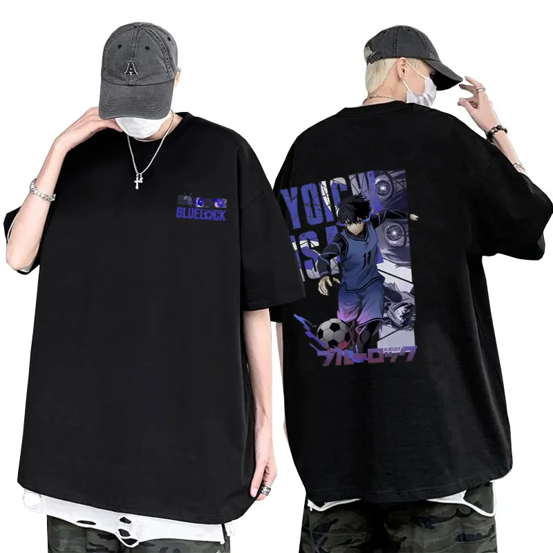 

Japanese Anime Blue Lock Isagi Yoichi Graphic T-shirt Men Women's Manga Vintage Short Sleeve Tshirt Male Fashion Oversized Tees