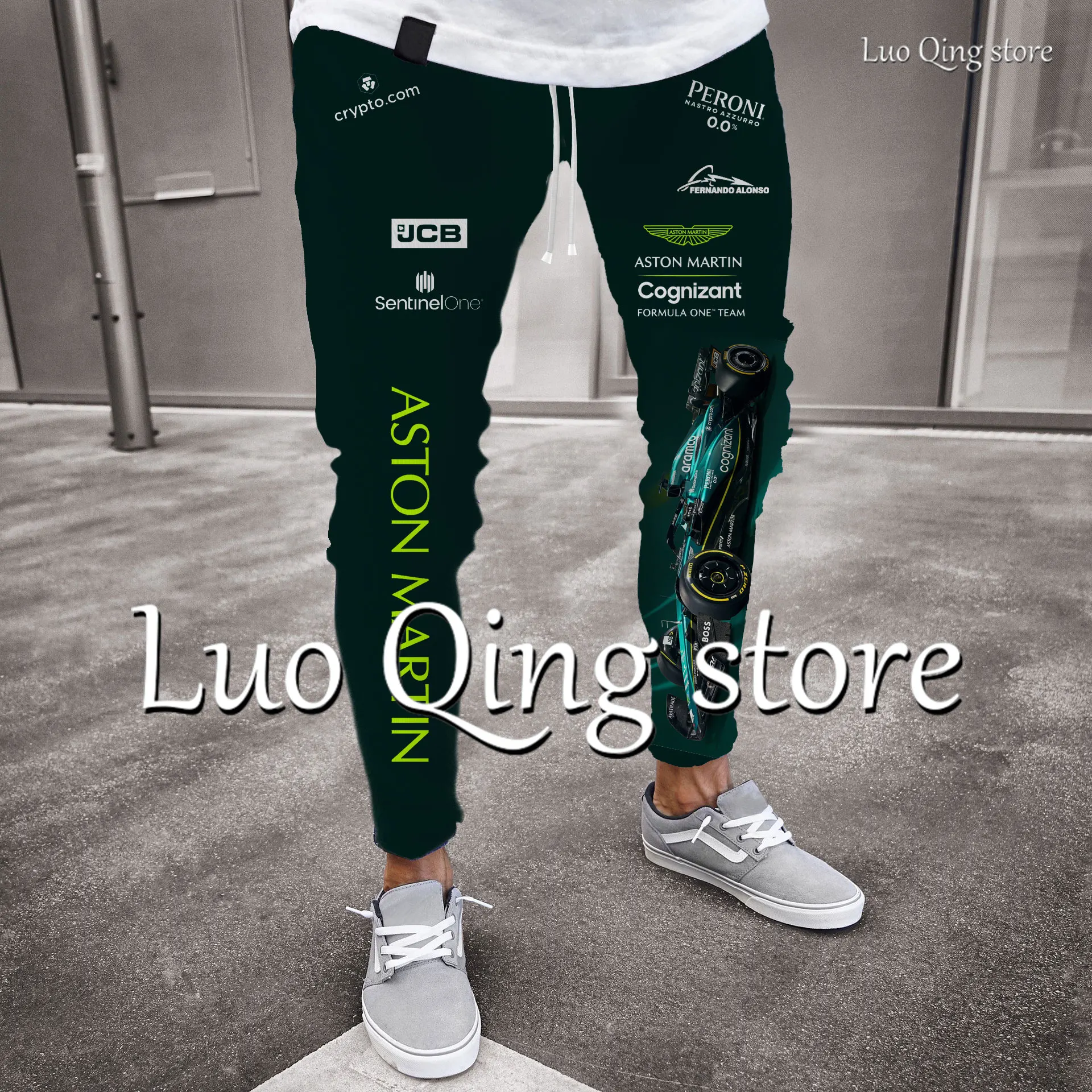 

Street Style Fashion Men's Pants 2023 New Aston Martin Daily Casual Apparel Outdoor Loose Fit Large Green Sportswear Hot Selling