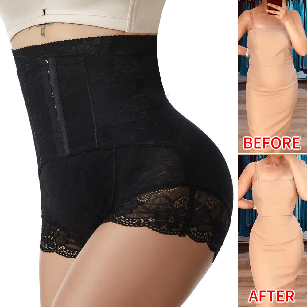 

Tummy Control Shapewear Panties for Women High Waist Cincher Shaping Underwear Slimming Body Shaper Girdle Briefs Lace Panty
