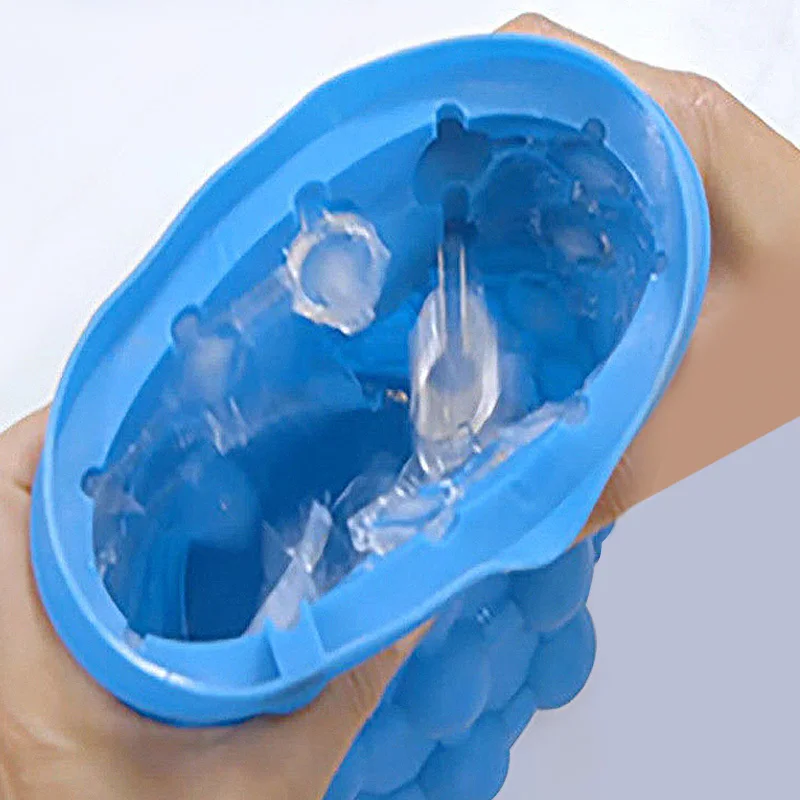 Portable Silicone Mold Ice Bucket Beer Wine Cabinet Space Saving Drinking Whiskey Freezer Kitchen Tools |