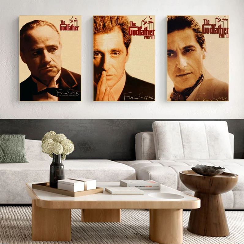 

Godfather Art Poster Vintage Room Bar Cafe Decor Nordic Home Decor
