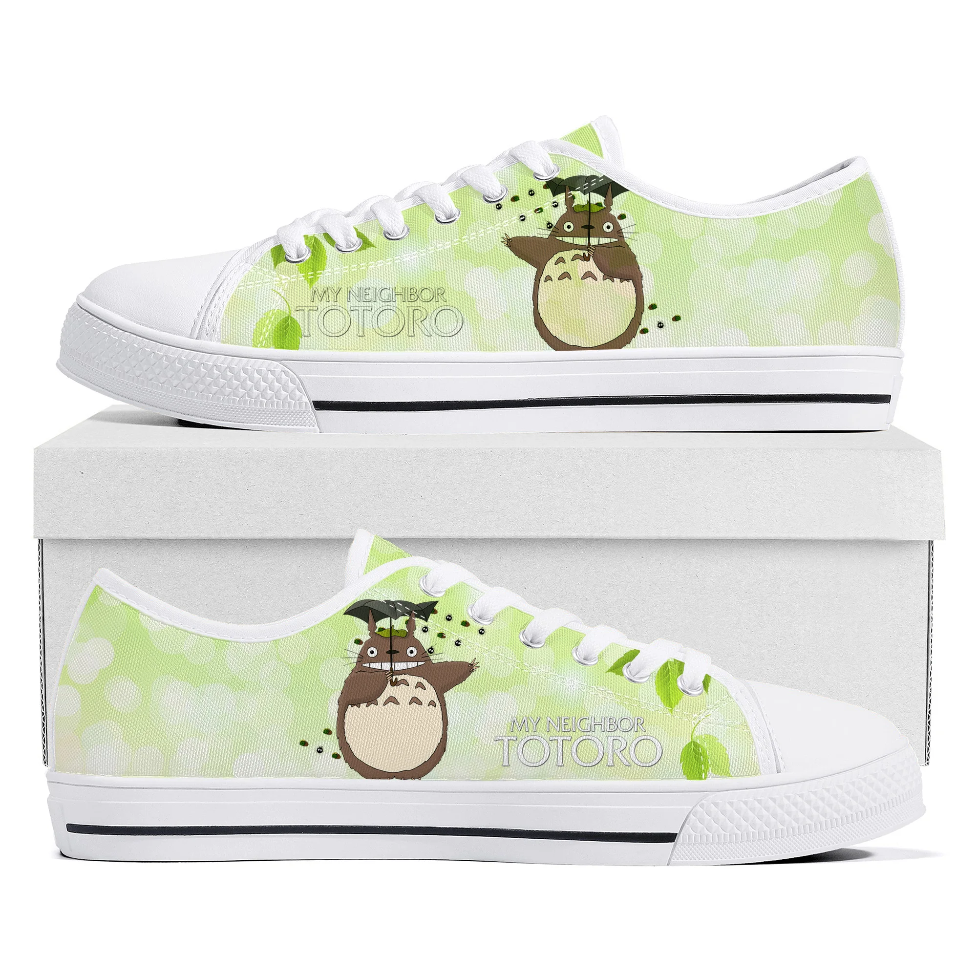 

Anime My Neighbor Totoro Low Top Sneakers High Quality Mens Womens Teenager Canvas Sneaker Couple Casual Shoes Custom White Shoe