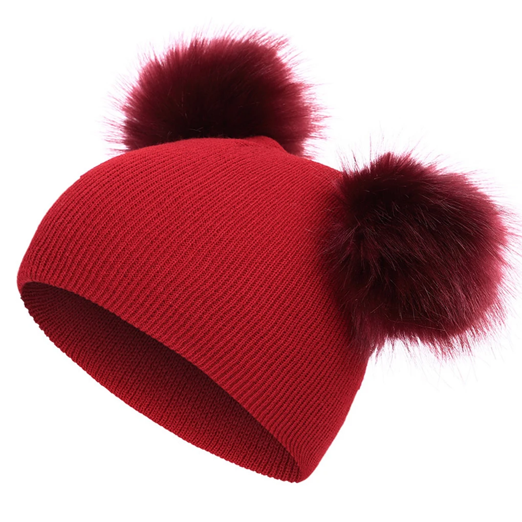 

Baby Knit Hat Wool Boys Girls Children Warm Hat Cap Autumn Winter Kids Infant Solid Beanies