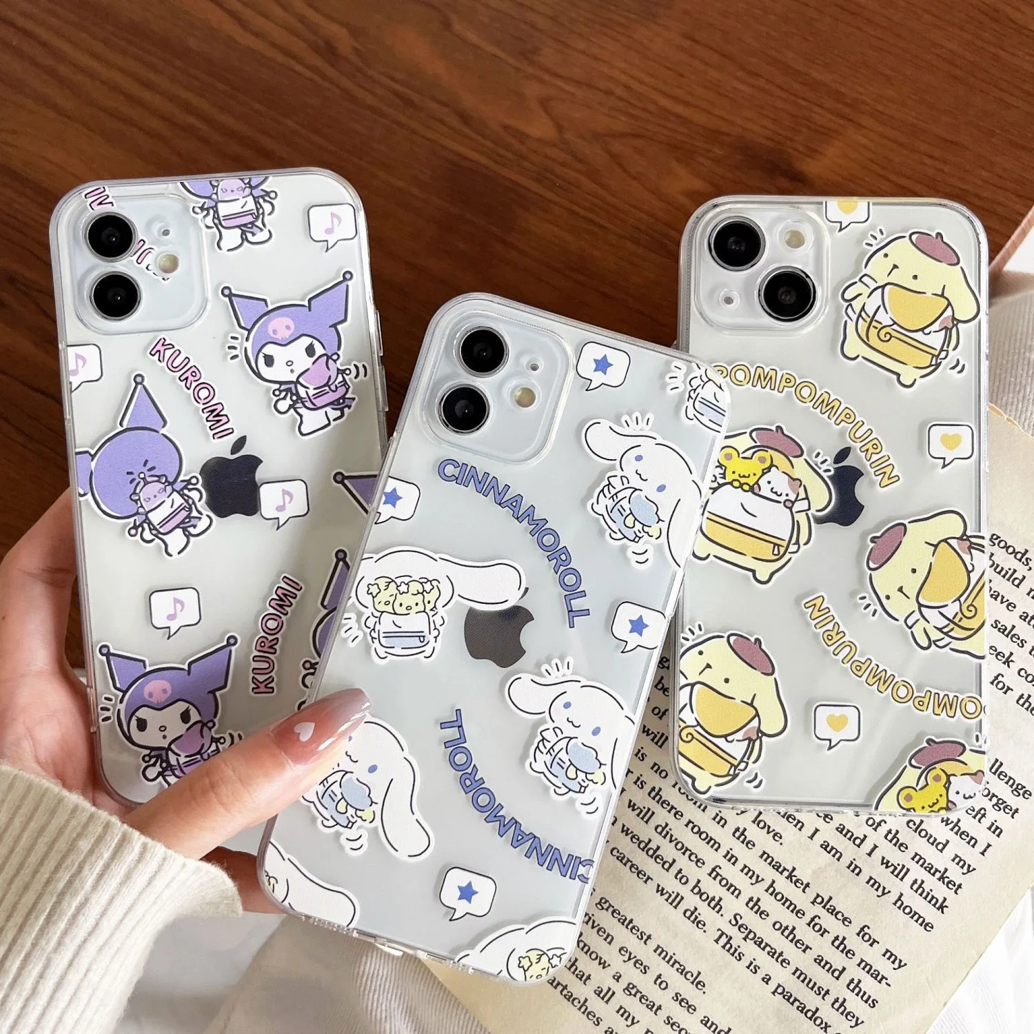 

Sanrio Cinnamoroll Phone Cases For iPhone 14 13 12 11 Pro Max Mini XR X XS MAX 8 7 Plus SE 2020 Transparent Cover