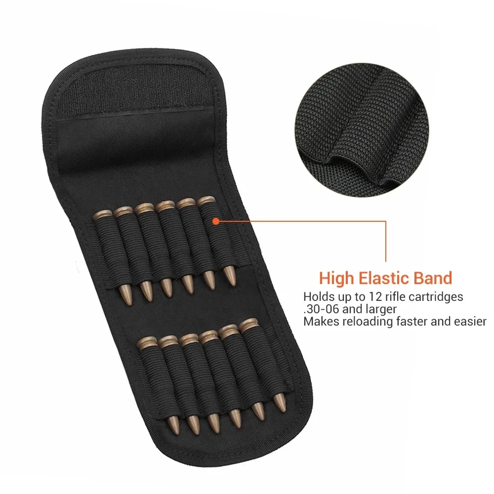 

Tactical 12 Round Collapsible Ammo Pouch Ammo Carrying Bag for Shotgun Molle Bullet Storage Rifle Cartridge Hunting Accessories
