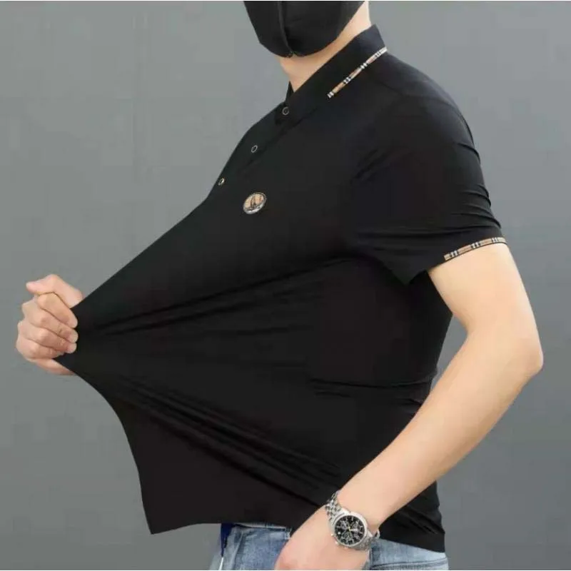 

Golf Apparel Men's 2023 New Summer Polo Shirt Casual Business Short Sleeve T-shirt Golf Polo Neck Breathable Elastic T-shirt