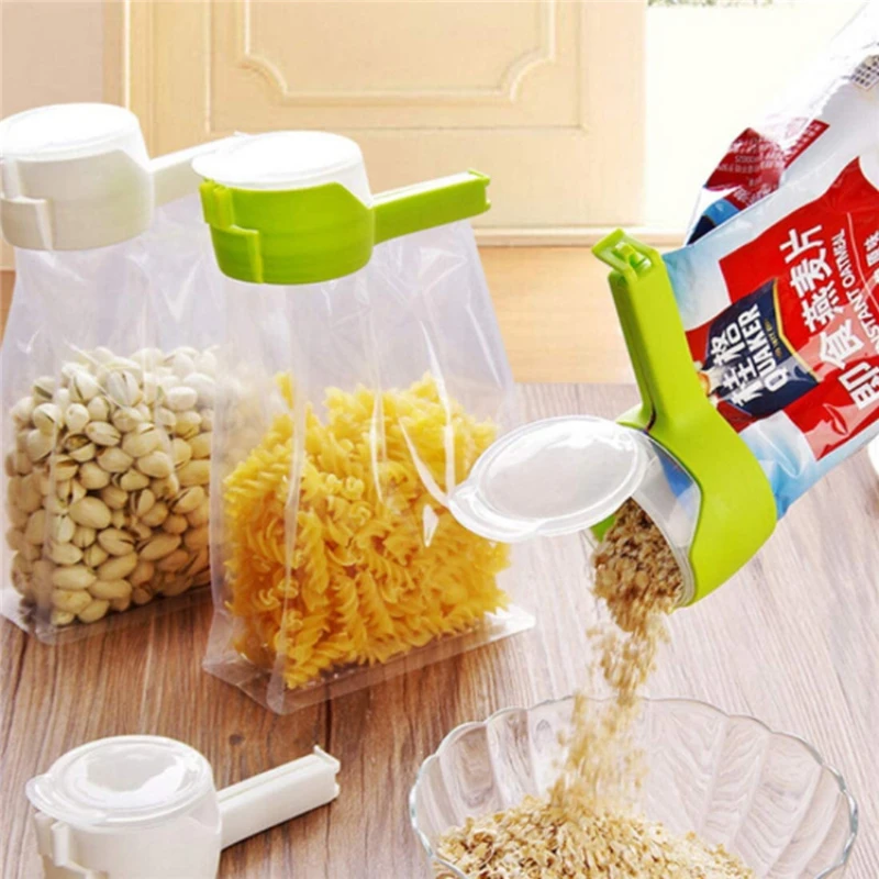 Snack Sealing Clip Fresh Keeping Sealer Clamp Plastic Helper Food Saver Travel Kitchen Gadgets Seal Pour Food Storage Bag Clip
Snack Sealing Clip Fresh Keeping Sealer Clamp Plastic Helper Food Saver Travel Kitchen Gadgets Seal Pour Food Storage Bag Clip