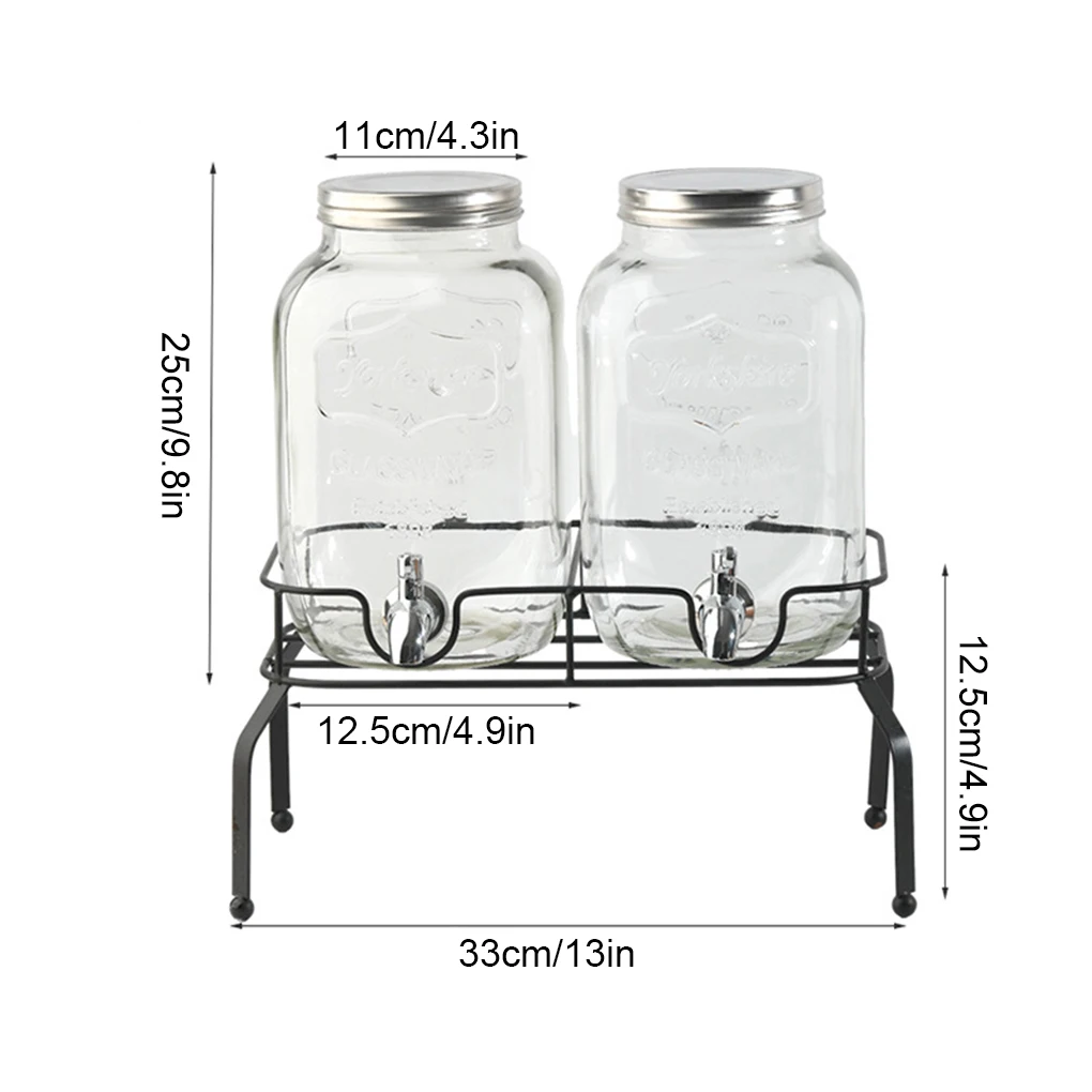 2 шт. стеклянный кувшин для сока из нержавеющей стали