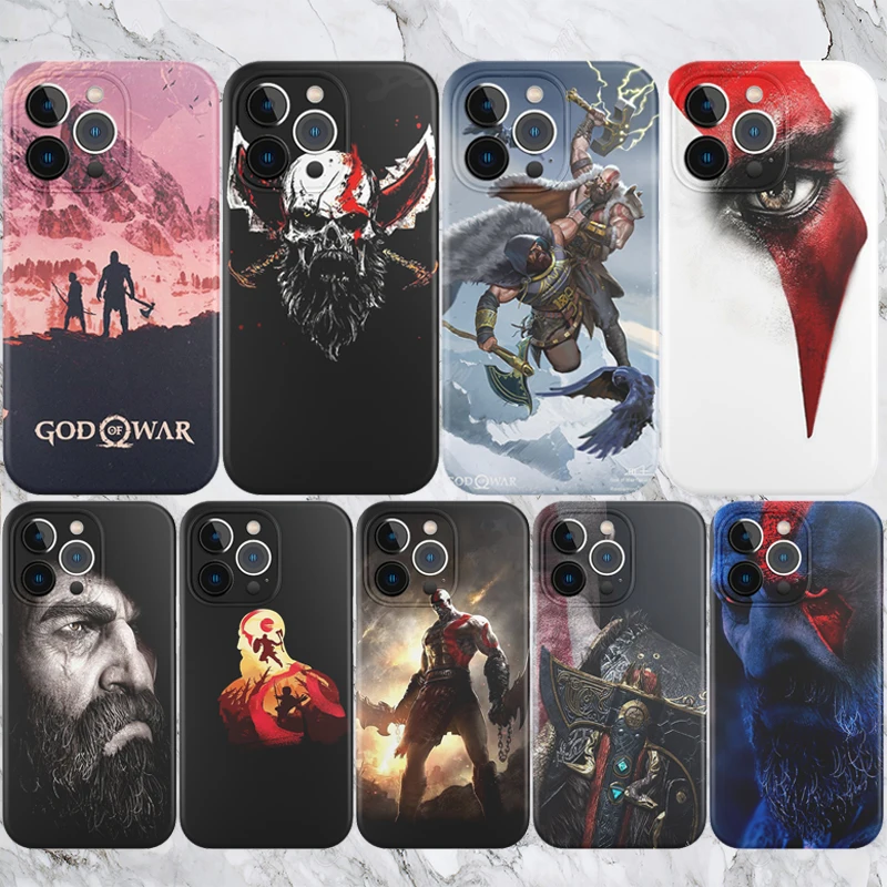 Чехол God of War Kratos для iPhone 13 Pro Max 12 Mini 11 SE 2020 6 6S 7 8 Plus XS X XR чехлы телефонов черный чехол