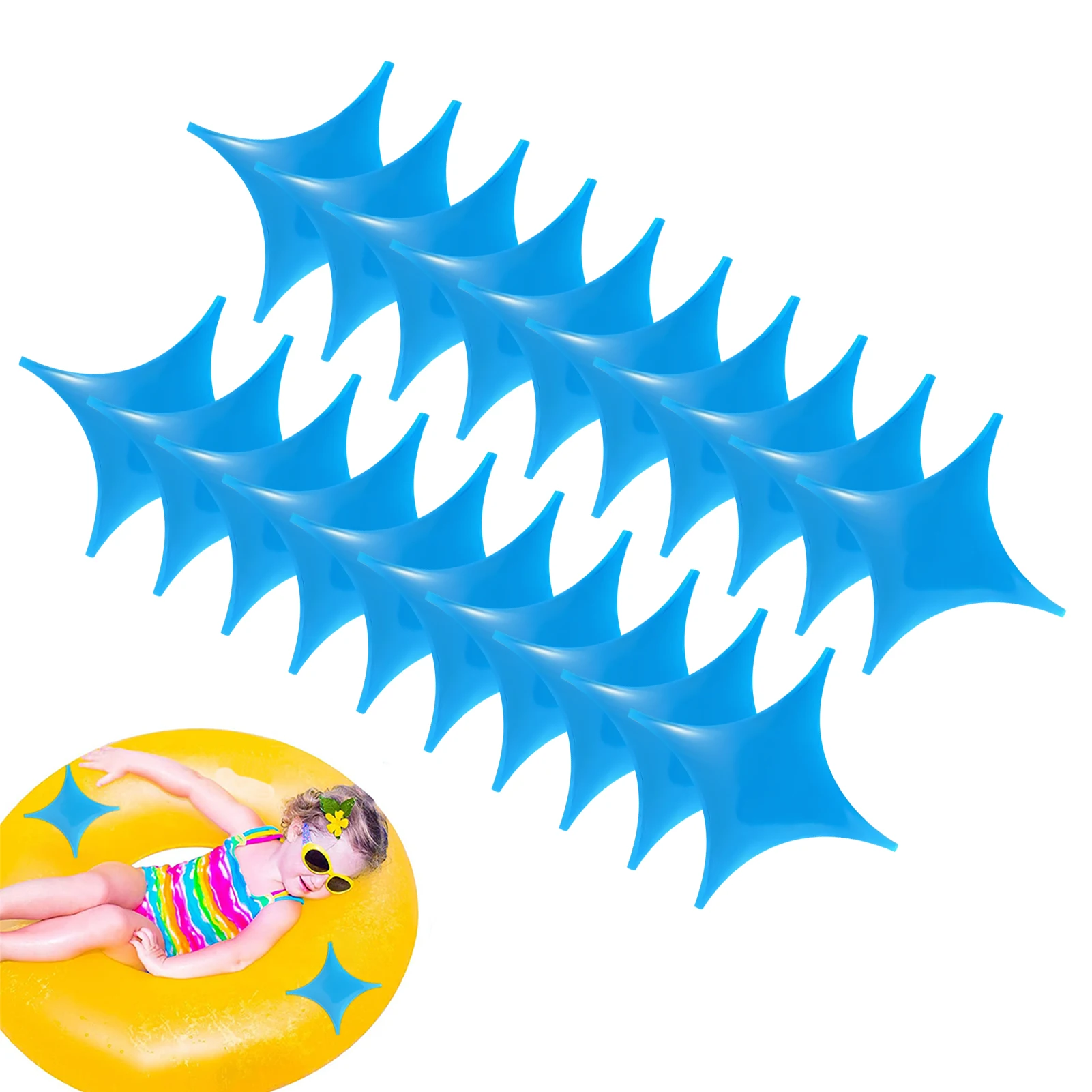 

20Pcs Waterproof Repair Tape Transparent Self Adhesive Repair Patches For Inflatable Swimming Pool Puncture Repair Patch Kit