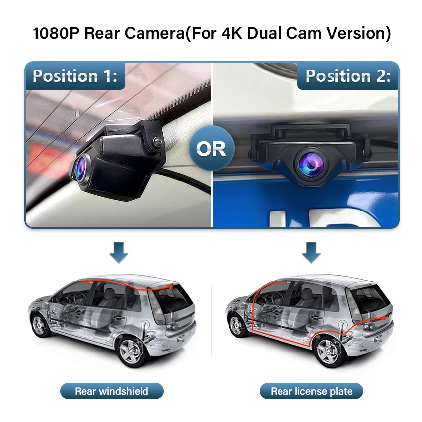 HD 4K 2160P New ! Plug and play Car DVR Video Recorder Dash Cam Camera For JEEP Compass 200T 2017 2018~2022 Hidden Dash Camera images - 6