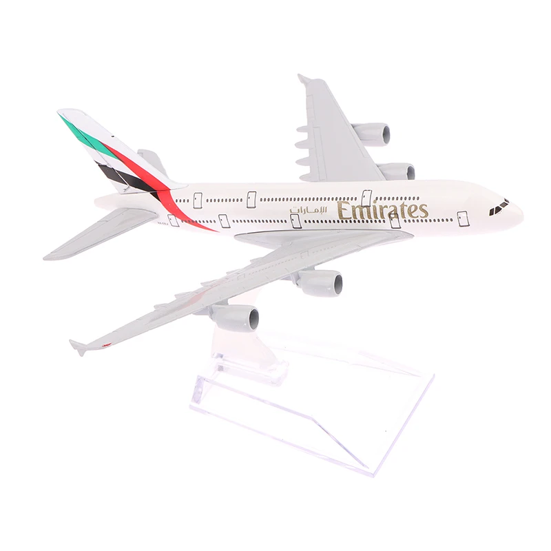 

16 см 1:400 металлический самолет Реплика Emirates Airlines A380 самолёт литые модели искусственных игрушек для мальчиков
