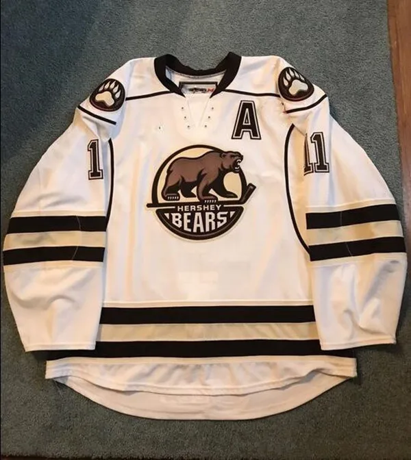 

Мужская майка для хоккея Hershey 11 ZACH SILL, с вышивкой, любой номер и имя