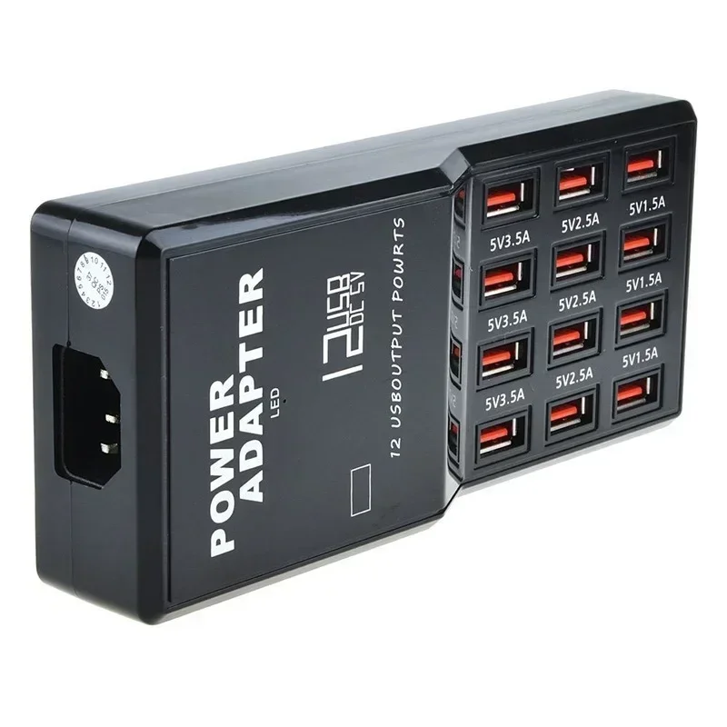 Зарядное устройство USB, 60 Вт, 10 портов, зарядная станция USB для нескольких устройств, смартфонов и планшетов