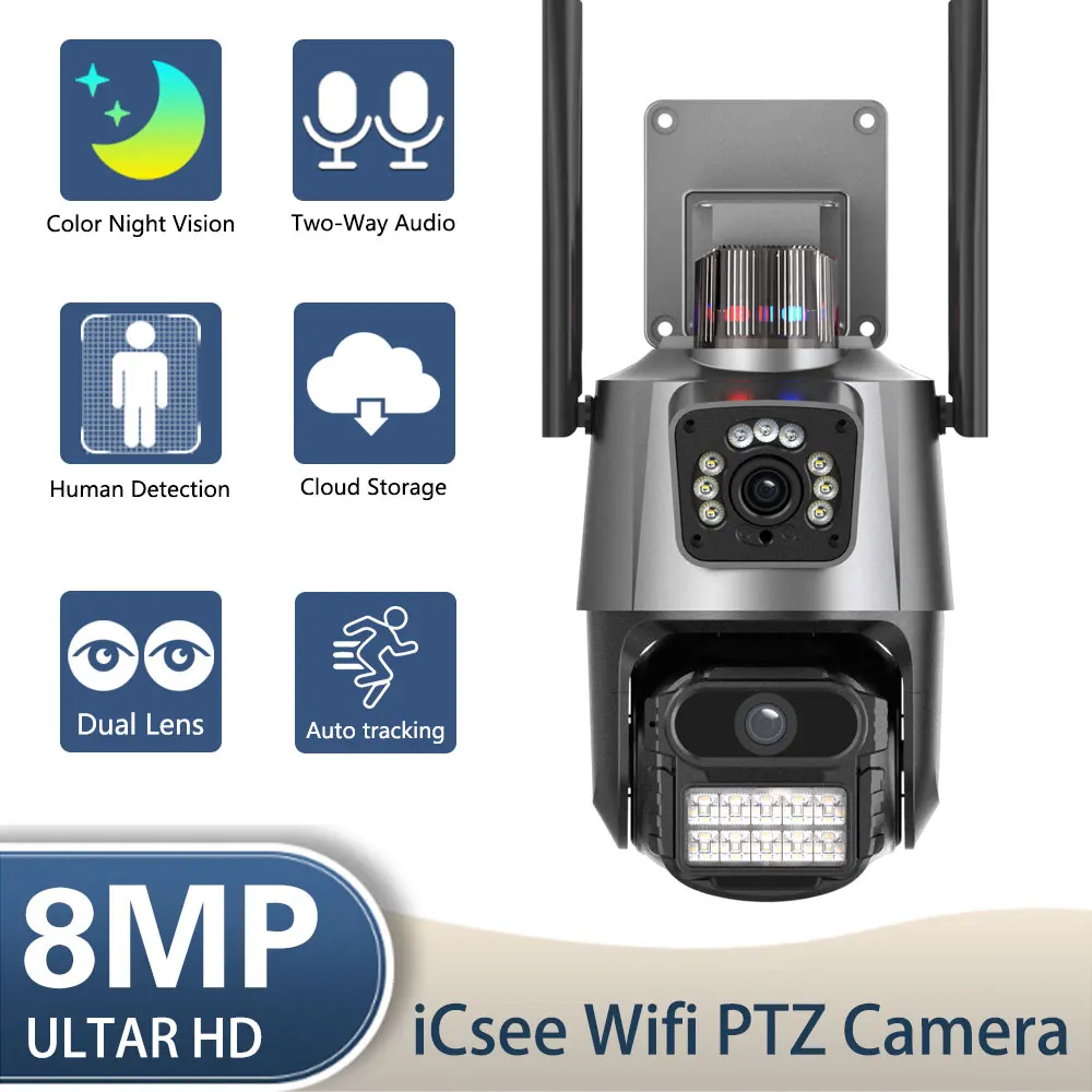 

Беспроводная IP-камера видеонаблюдения, 8 Мп, 4K, Wi-Fi