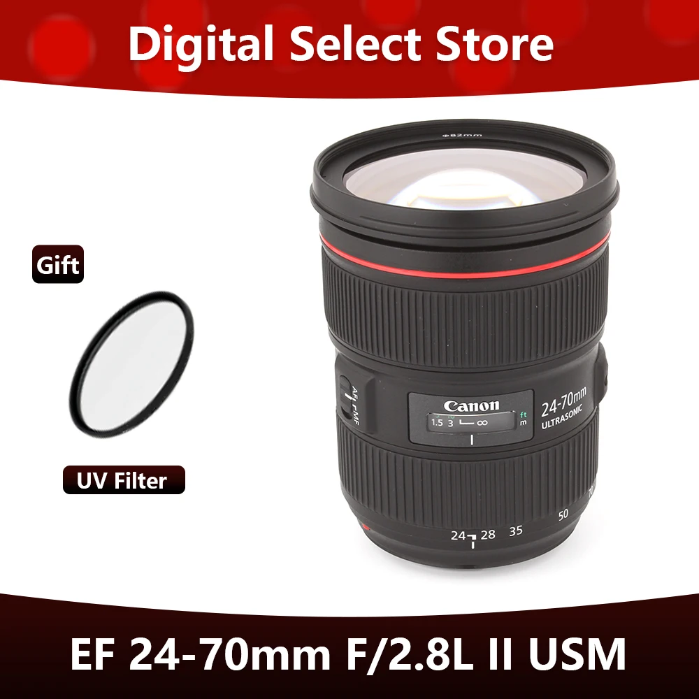 

Canon EF 24-70mm f/2.8L II USM Lens Full Frame Large Aperture Zoom Lens For Canon EOS SLR Cameras