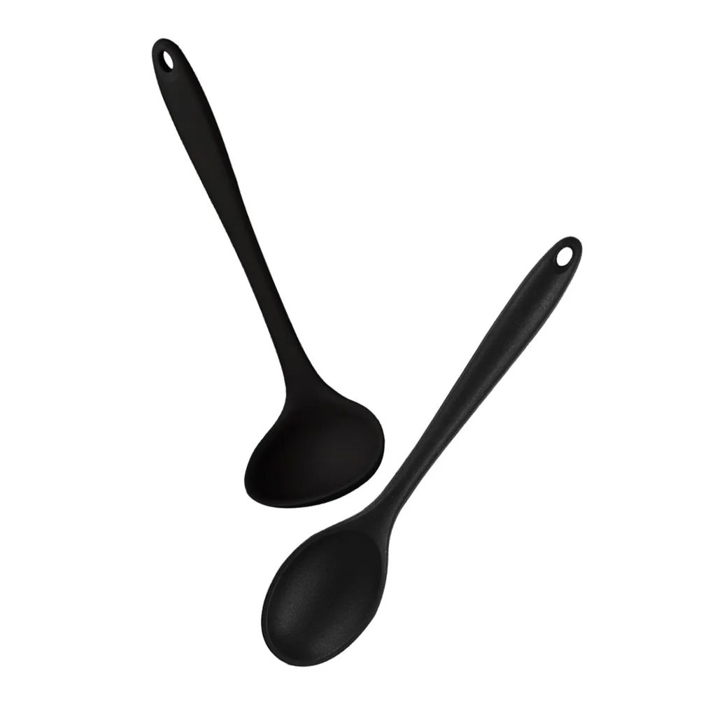

Rice Spoon Ladle Soup Serving Silicone Spoons Home Flatware Cooking Kitchen Spatulas Cooker Metal Scoop Paddle Japanese Gravy