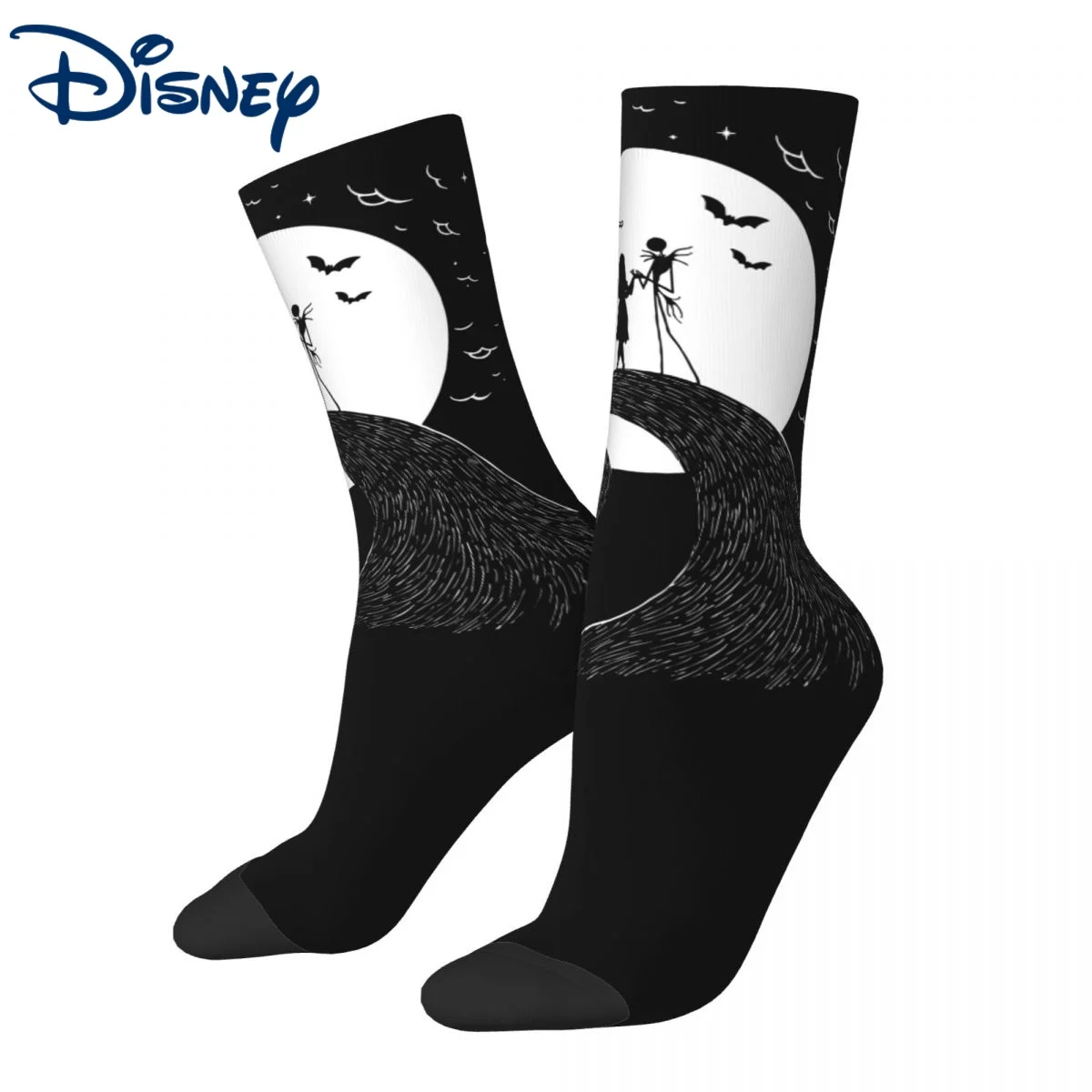 

Носки «Кошмар перед Рождеством» Disney, мужские и женские повседневные носки Джек и Салли, носки средней длины на весну, лето, осень, зиму
