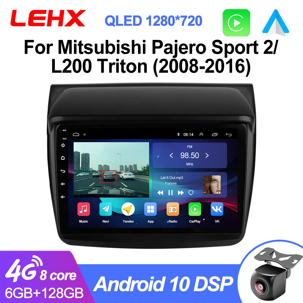 LEHX L6Pro 8-ядерный автомобильный радиоприемник Android авто для Mitsubishi Pajero Sport 2 L200 Triton 2008