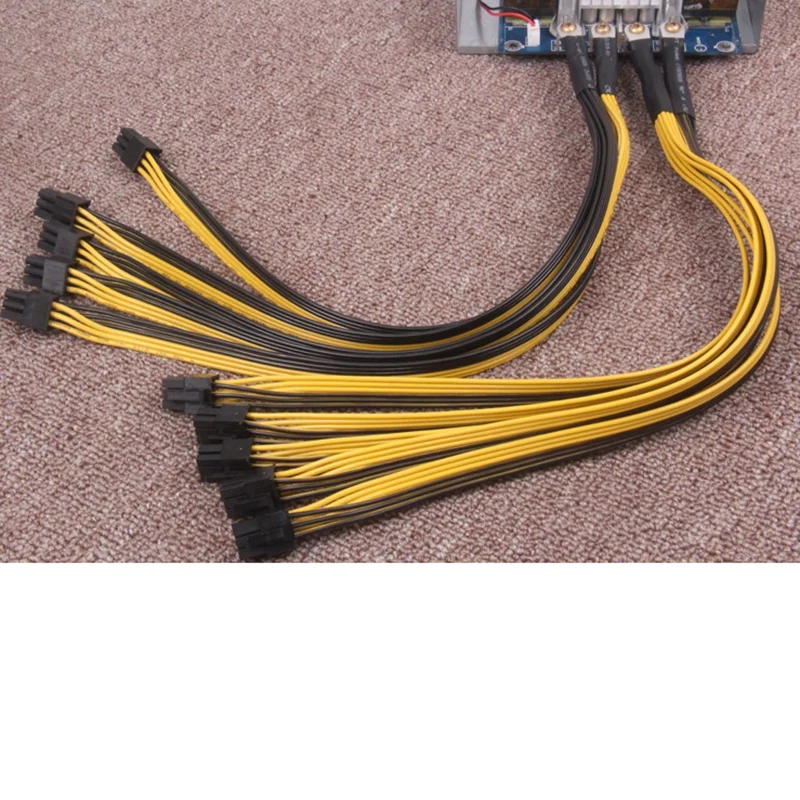 5X PCI-E PCIE 6-контактный кабель-разветвитель графической карты GPU Для 6-контактного