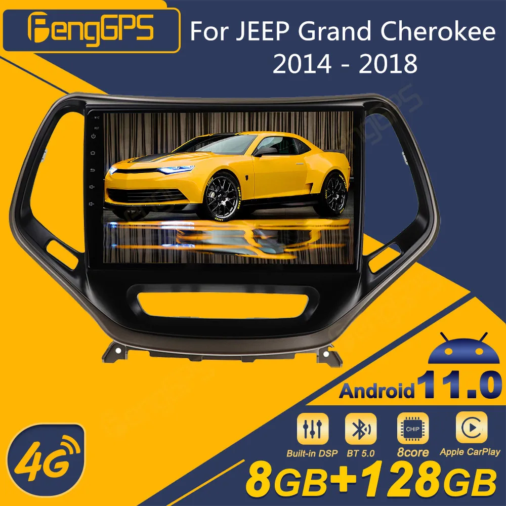

For JEEP Grand Cherokee 2014 - 2018 Android Car Radio 2Din Stereo Receiver Autoradio Multimedia Player GPS Navi Head Unit Screen