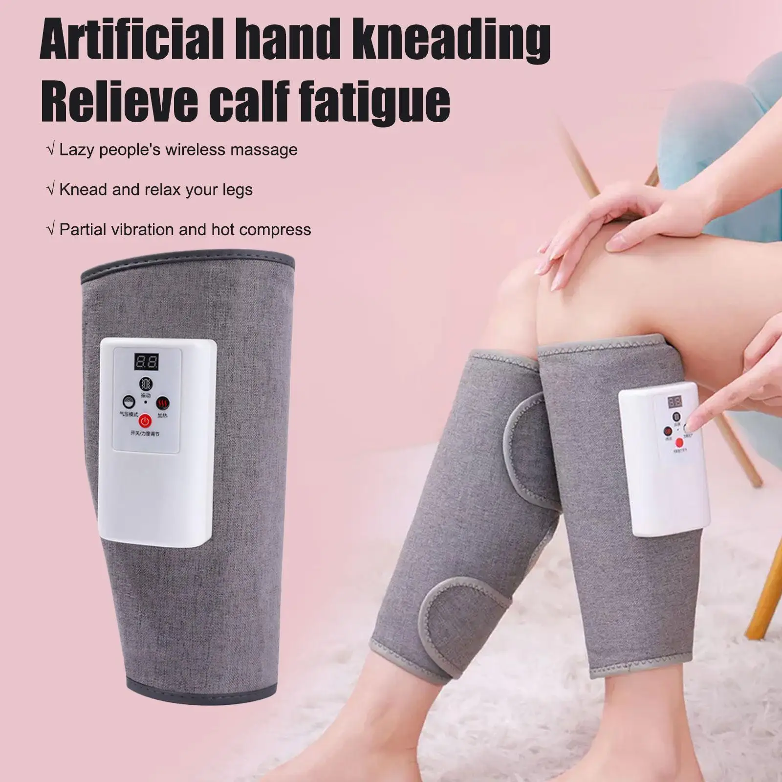 

9 Modes Vibration Leg Air Compression Massager Wireless Relief Compress Pressure Electric Hot Air Leg Foot Smart Pain Massa P7F4