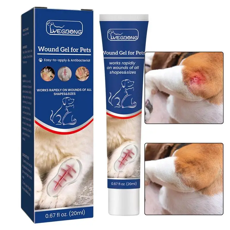 

Pet Wound Gel 20ml Stop Bleeding Animal Wound Healing Dog Cat Broken Injury Recover Anti-inflammatory Pets Healing Gel