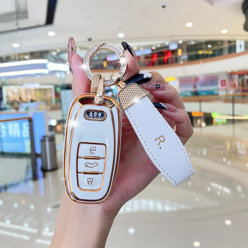 

New Soft TPU Car Remote Key Case Cover Protective Shell For AudiA4L A5L A1 A3 A4 A5 A6 A7 A6L Q5L Q7 Q8 Key Sets