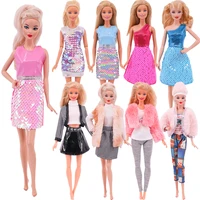 barbies doll clothes dress fashion shiny sequins party wear noble clothes for 11 8inch bjd dolls accessories girl gift kids toys