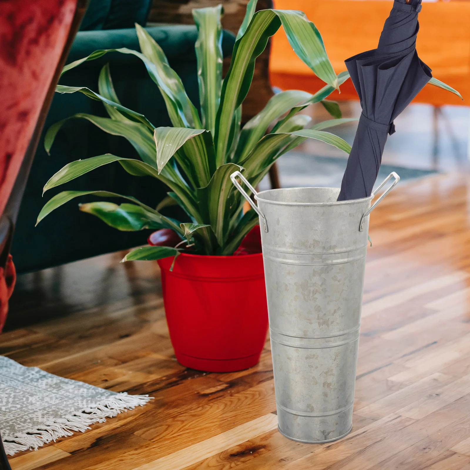 

Space-saving Umbrella Holder Organizer Flower Pot Stand Entryway Iron Outdoor Stable Rack