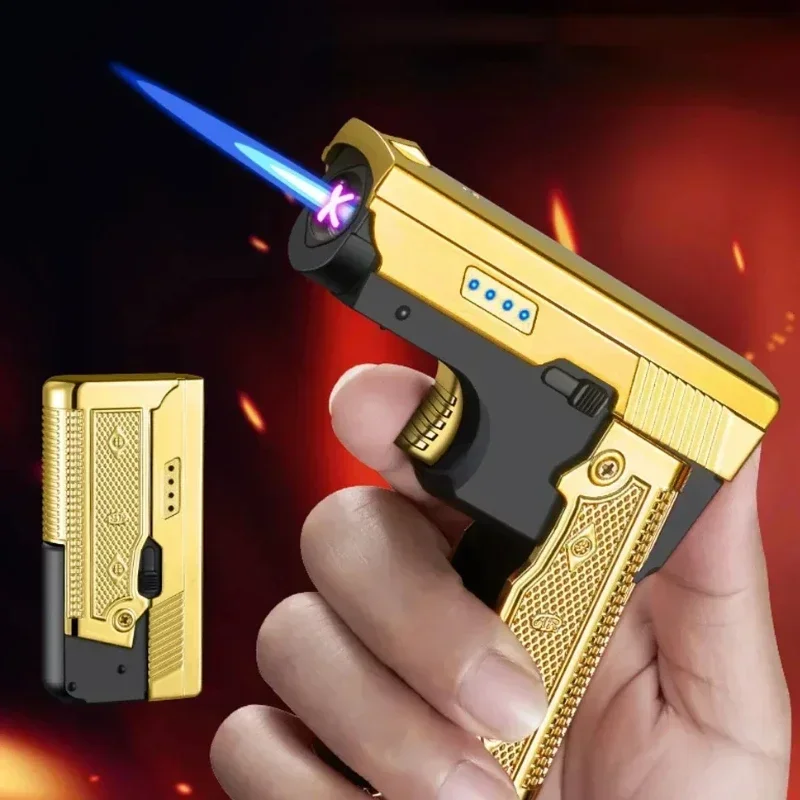Складная газовая зажигалка в форме пистолета | AliExpress