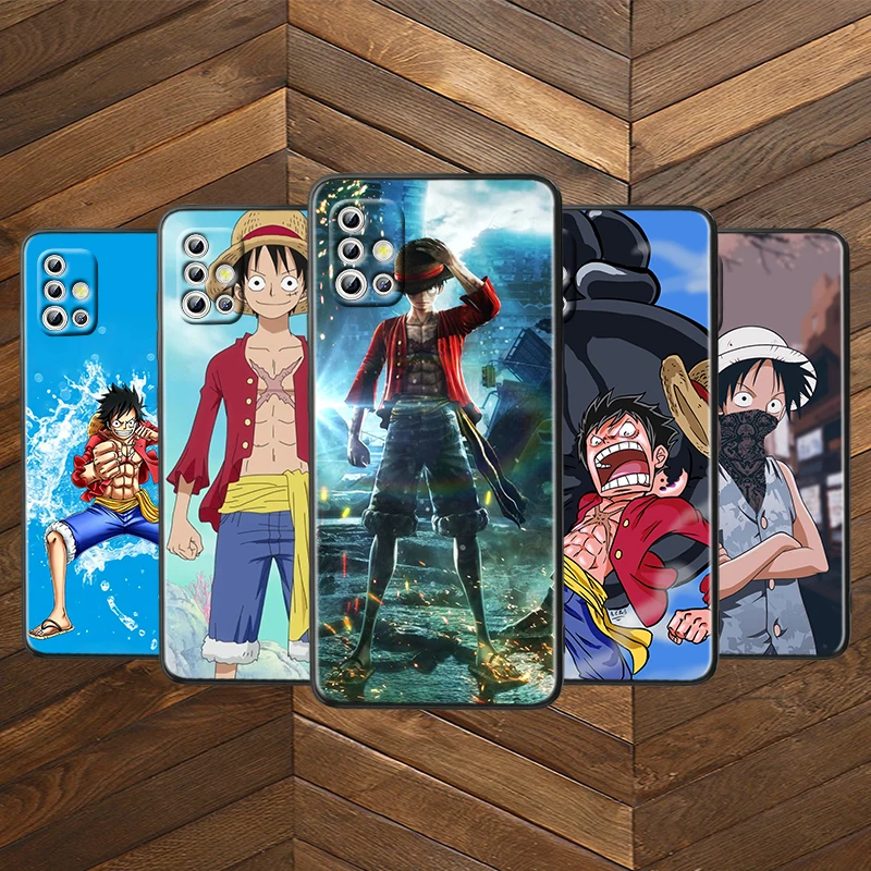 

One Piece Fashion Popular Anime for Samsung Note 20 S20 Ultra Plus A91 A71 A51 A41 A31 A21 A21S A11 Bright Black Phone Case