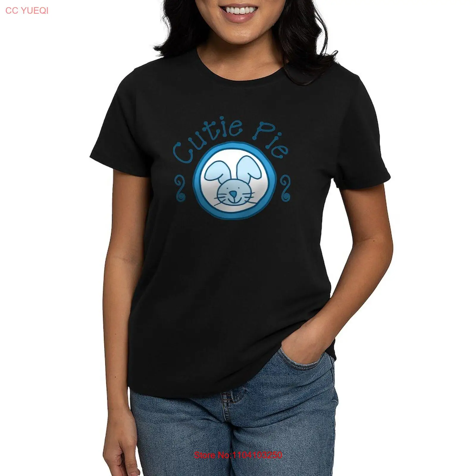 Женская темная футболка CafePress Cutie Pie женская хлопковая ( 1139887269 )