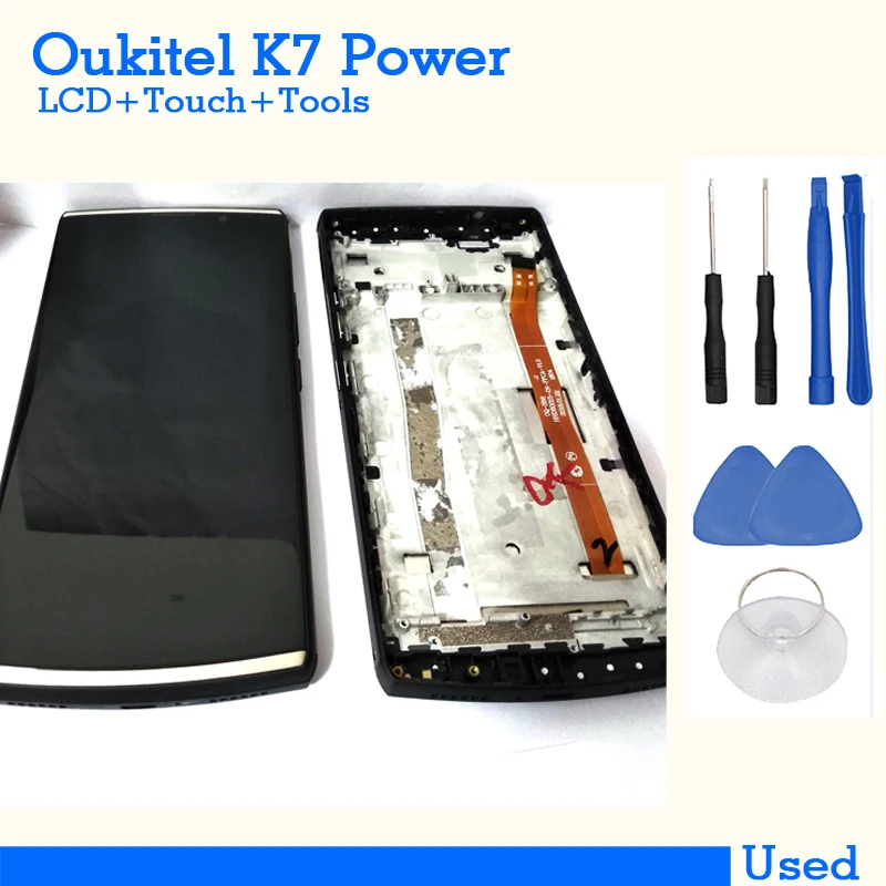 

Original Touch Screen + LCD Display With Frame Digitizer Assembly Replacement Parts Accessory For OUKITEL K7 Power,Used