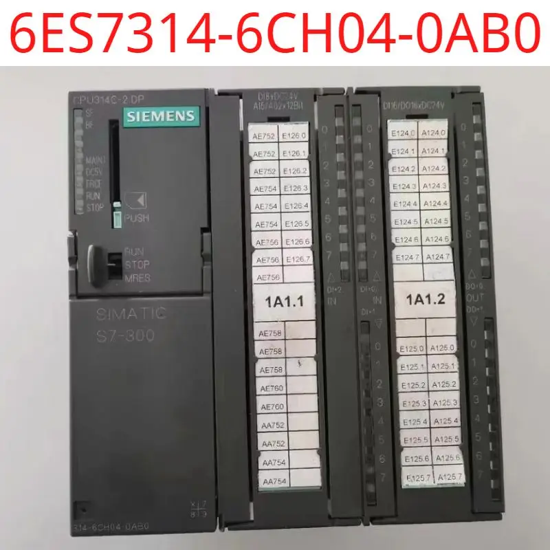 

used Siemens test ok real 6ES7314-6CH04-0AB0 SIMATIC S7-300, CPU 314C-2 DP Compact CPU with MPI, 24 DI/16 DO, 4 AI, 2 AO, 1 Pt10