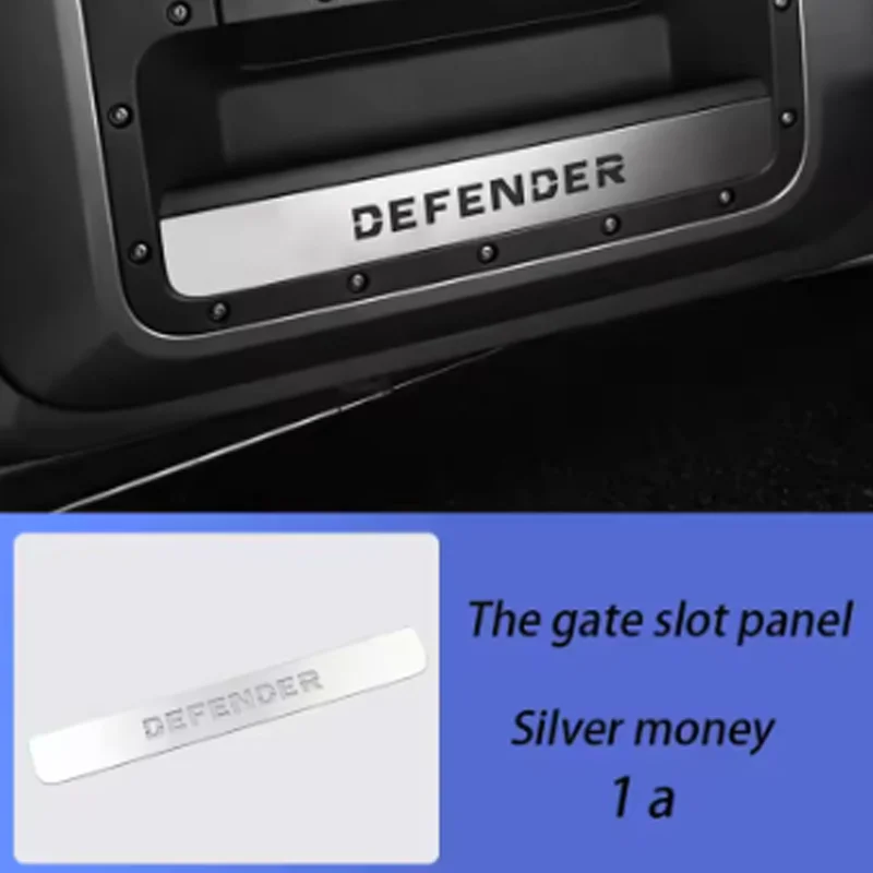 

Для Land Rover Defender 90 110 130 2023 2024, внутренняя дверная панель багажника, декоративная полоса, яркая полоса из нержавеющей стали, аксессуары