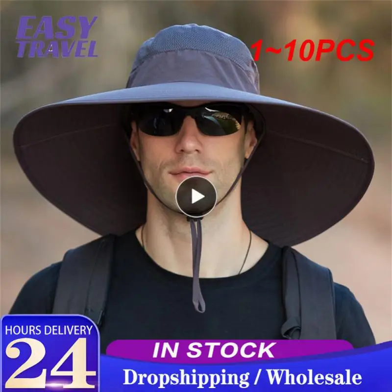 

Кепка мужская солнцезащитная, летняя Водонепроницаемая дышащая шапка от солнца, для спорта на открытом воздухе, рыбалки, скалолазания, рыбалки, 1-10 шт.