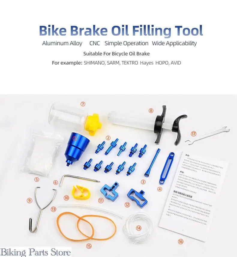 MTB bike Road Car Oil Disc Brake Oil Filling Tool Is Suitable For SHIMANO For Sram For Avid Bicycle Hydraulic Disc Brake Set